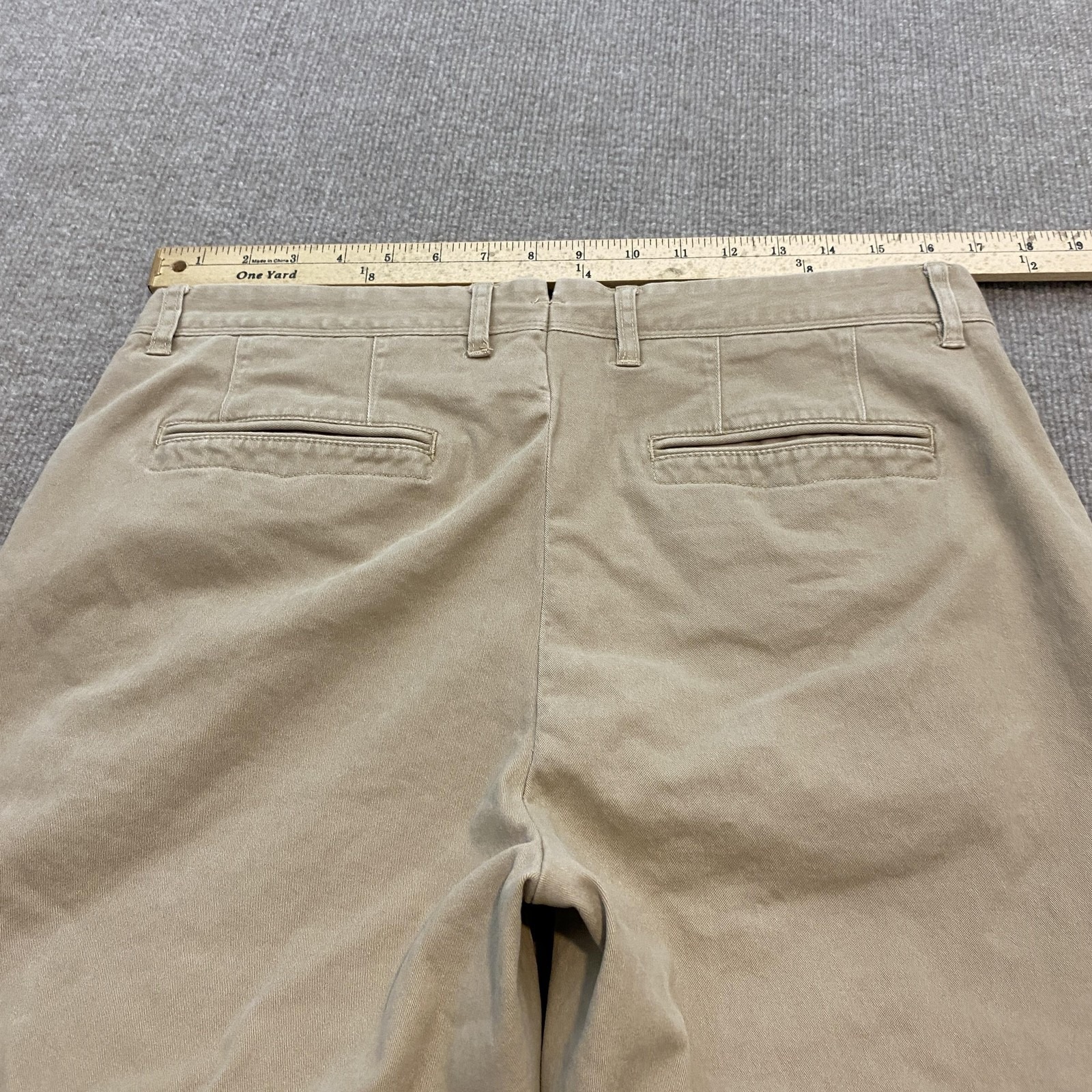 Mott & Bow Pants Mens 34x28 Beige Stretch Chino Straight Leg Casual Pockets — image 7 of 8
